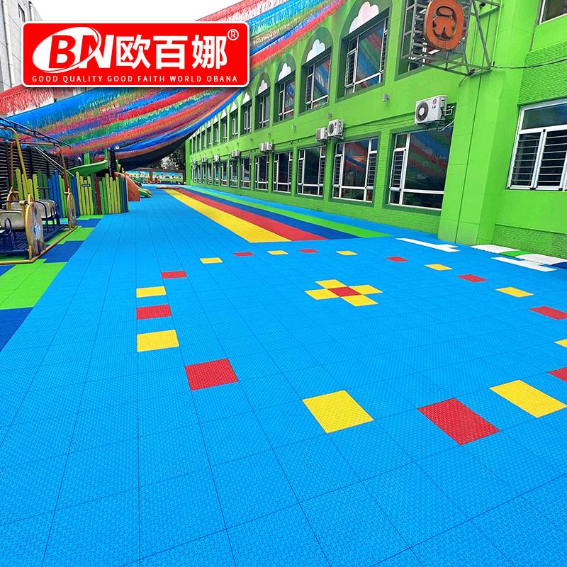 Ouba Kindergarten Suspended Floor outdoor assembly sports floor basketball venue outdoor outdoor skating floor