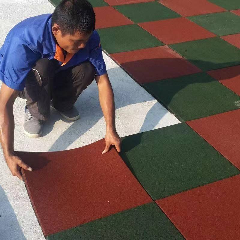 Outdoor slide pads Children's Playground Gymnate Kindergarten Park Outdoor Sports Rubber Brick Brick floor plastic pad