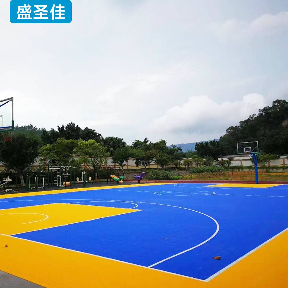 Kindergarten outdoor assembly floor suspended floor pad sports non -slip basketball venue colloid outdoor playground soft gum