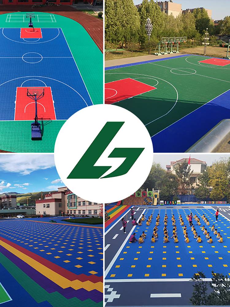 Hanging floor basketball court outdoor kindergarten plastic runway stitching outdoor anti -slip sports badminton floor mat