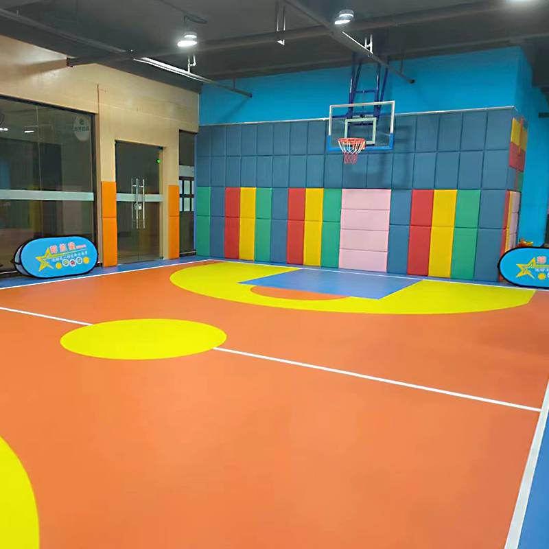 Riyete Basketball Piece Platforms Room Children's Basketball Hall Training PVC Sports Floor Badminton Place Gas Cushion