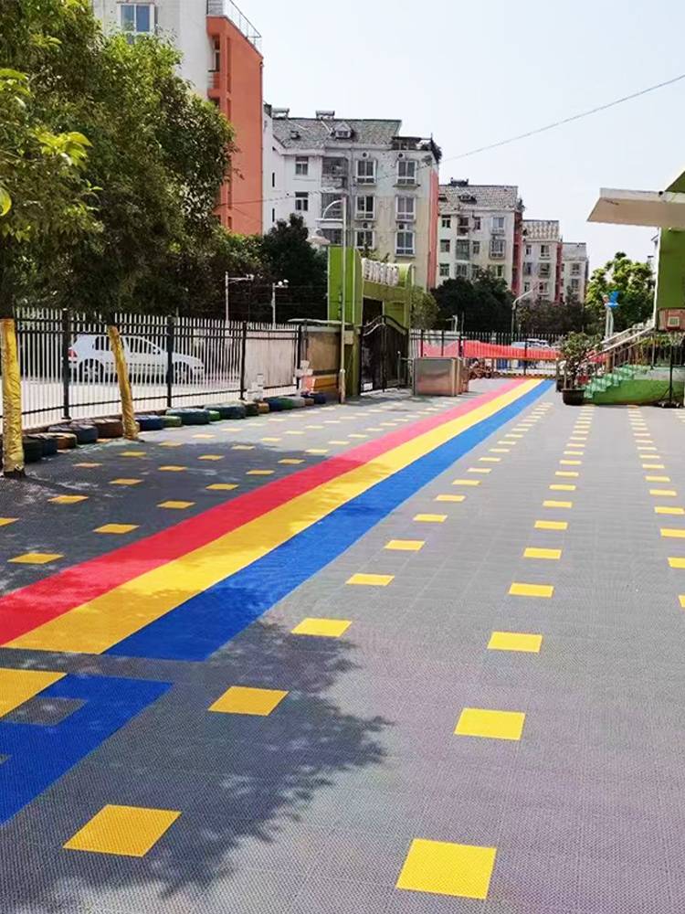 Basketball court suspended floor outdoor school playground badminton sports venue rubber kindergarten assembly suspended floor mat