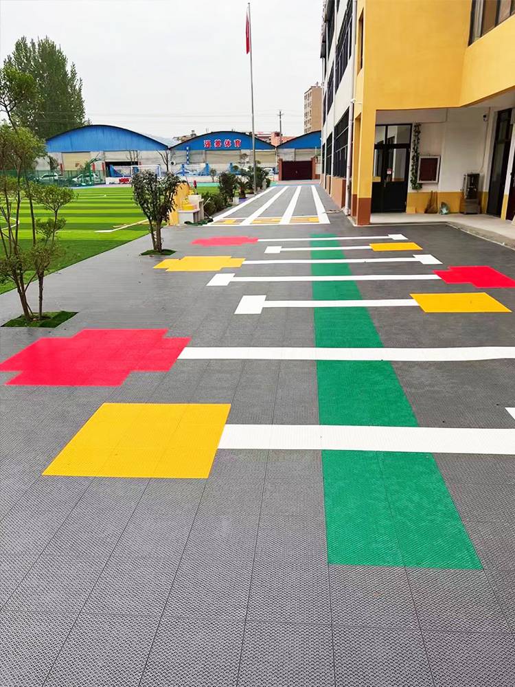 Basketball court suspended floor outdoor school playground badminton sports venue rubber kindergarten assembly suspended floor mat