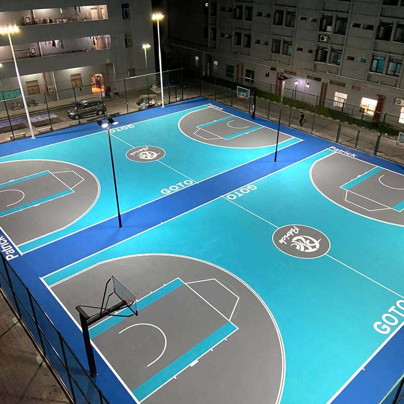 Silicon PU Stadium Outdoor acrylic tennis tennis venue badminton stadium new environmentally friendly elastic plastic sports venue