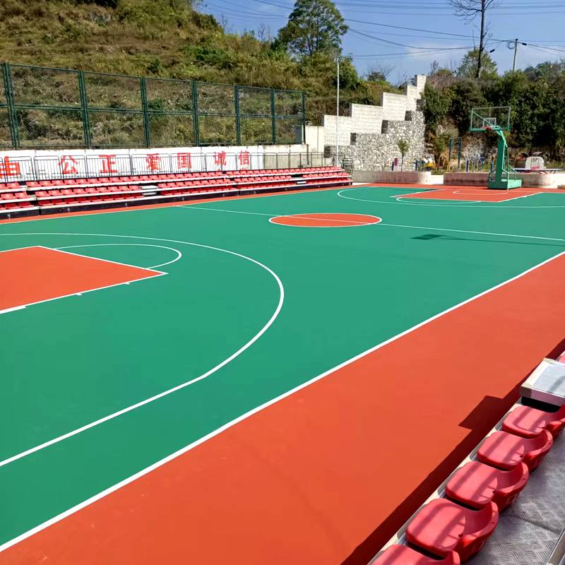 Silicon PU Stadium Outdoor acrylic tennis tennis venue badminton stadium new environmentally friendly elastic plastic sports venue