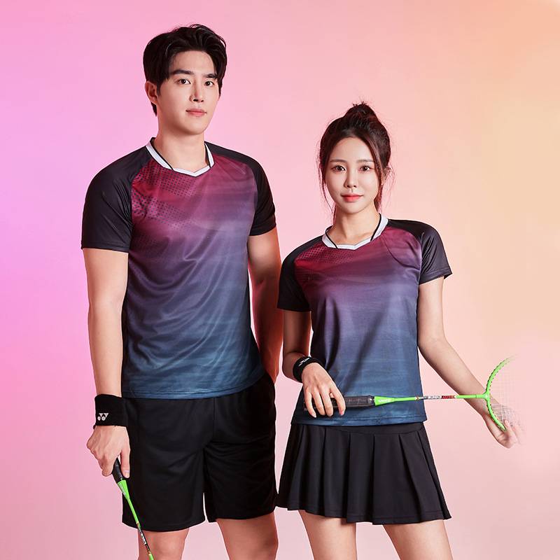 New badminton training service women's sports suits men's speed dry children's table tennis tennis jersey competition team professional