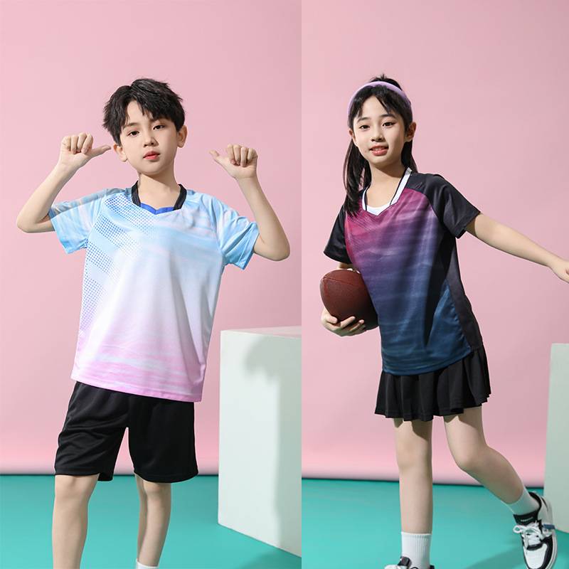 New badminton training service women's sports suits men's speed dry children's table tennis tennis jersey competition team professional