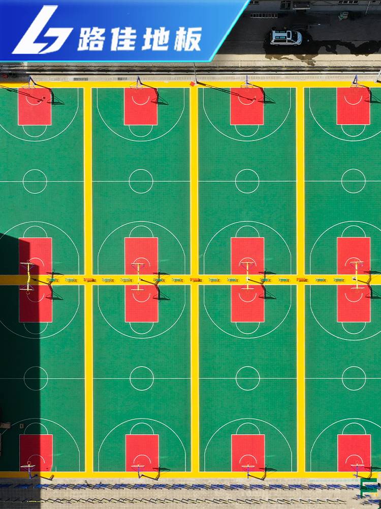 Basketball court suspended flooring kindergarten outdoor venue outdoor outdoor badminton basketball court suspended assembly floor