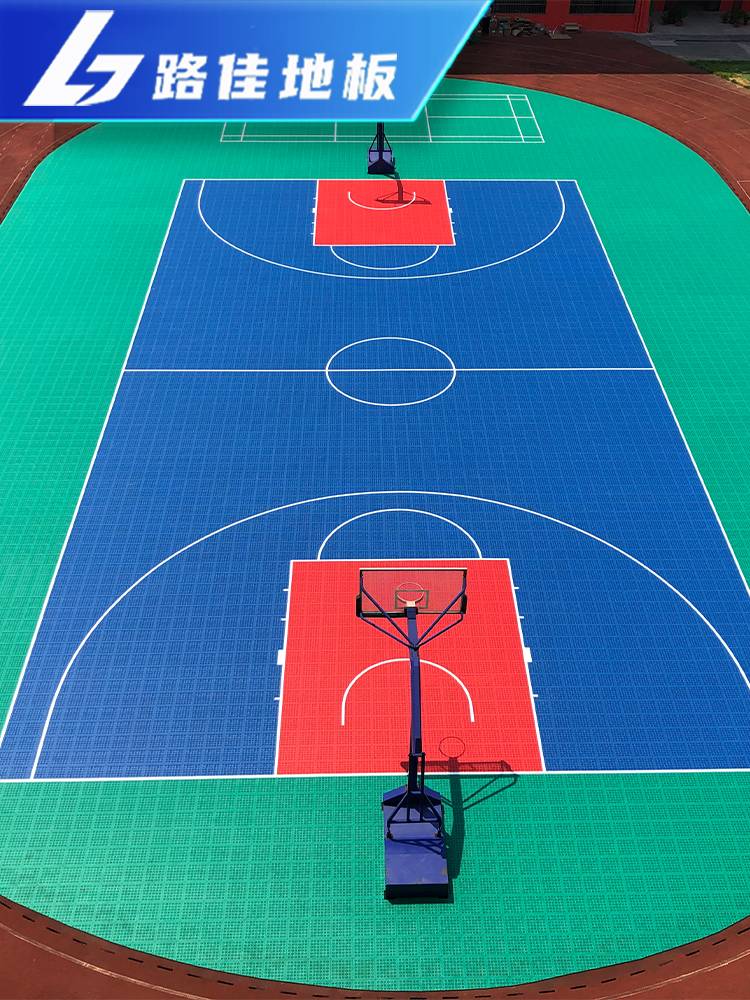 Basketball court suspended flooring kindergarten outdoor venue outdoor outdoor badminton basketball court suspended assembly floor