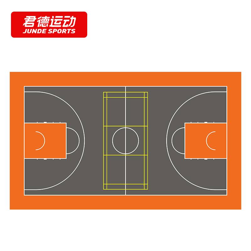 Junde Outdoor Basketball Piece Plastic Outdoor PVC Sports Floor Badminton Piece Vingules Poat Tennis Field