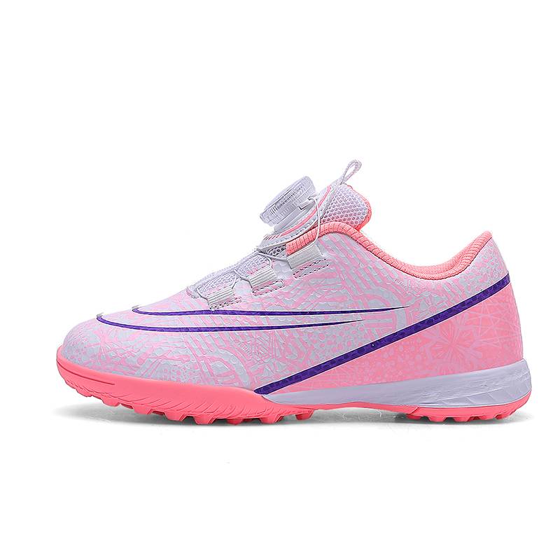 New rotating buttons Football shoes girls Children, male primary and secondary school students, breathable, anti -slip and wear -resistant professional broken nail TF