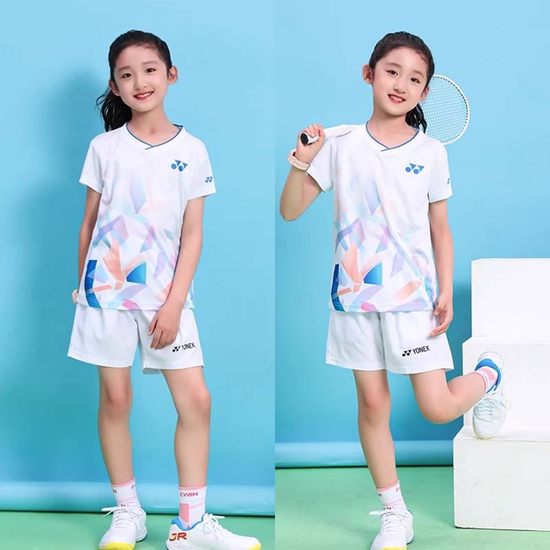 New YONEX Yonex Child Children YY Badminton Sports Sports Male and Girls' Set Summer T -shirt Short Sleeve