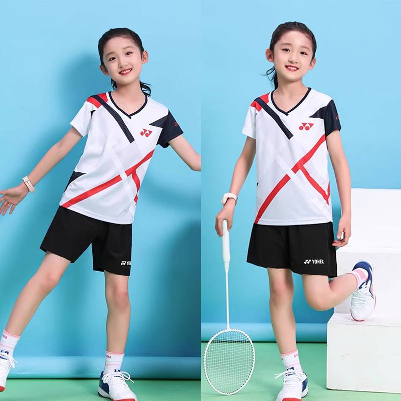 New YONEX Yonex Child Children YY Badminton Sports Sports Male and Girls' Set Summer T -shirt Short Sleeve