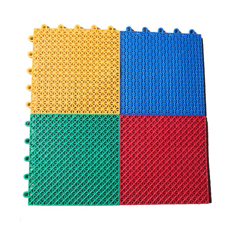 Basketball court assembled suspended flooring Kindergarten outdoor plastic runway badminton outdoor outdoor sports floor mat