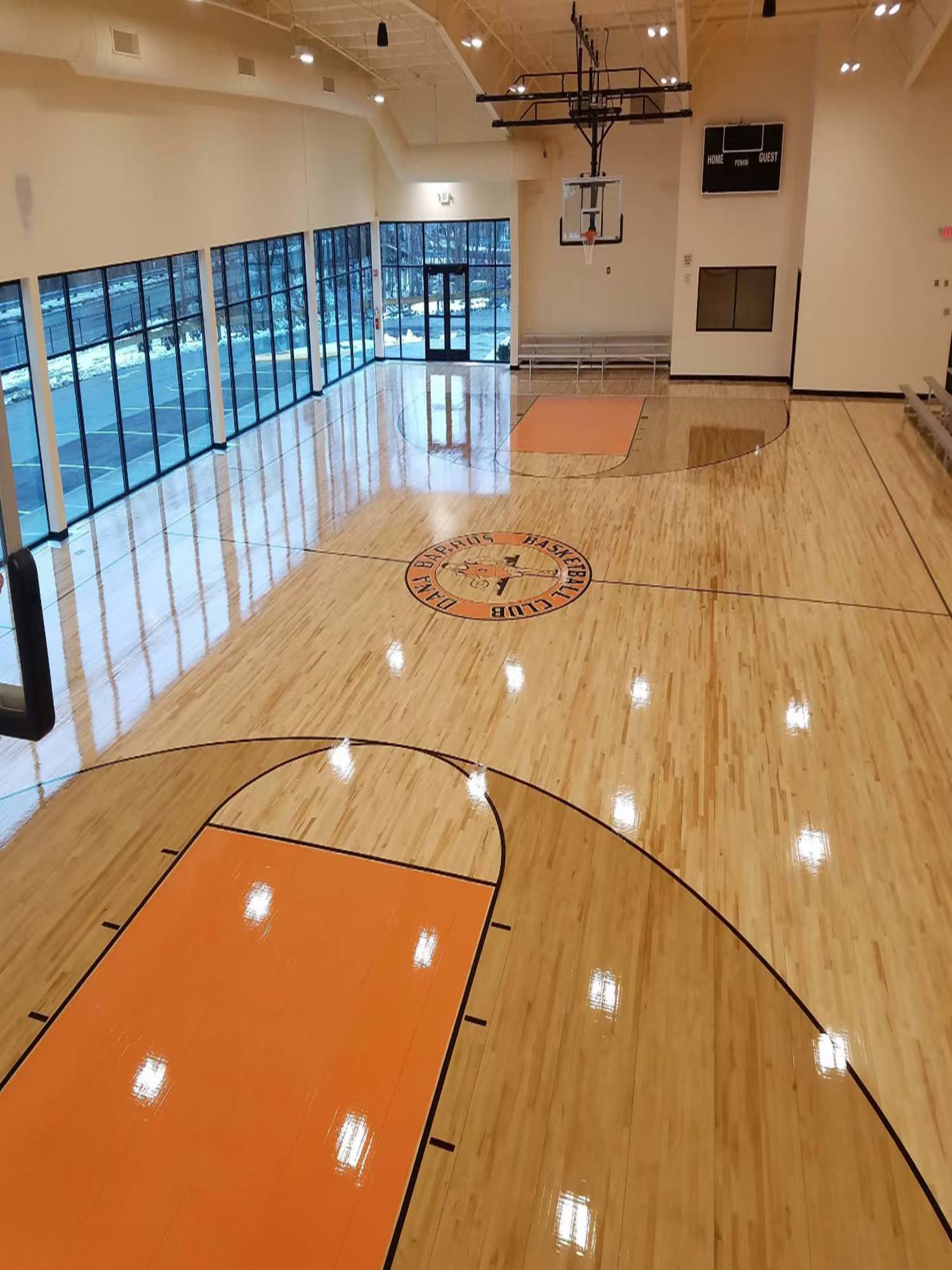 Maple birch sports wooden floor solid wood basketball stadium badminton stadium school gymnasium special floor