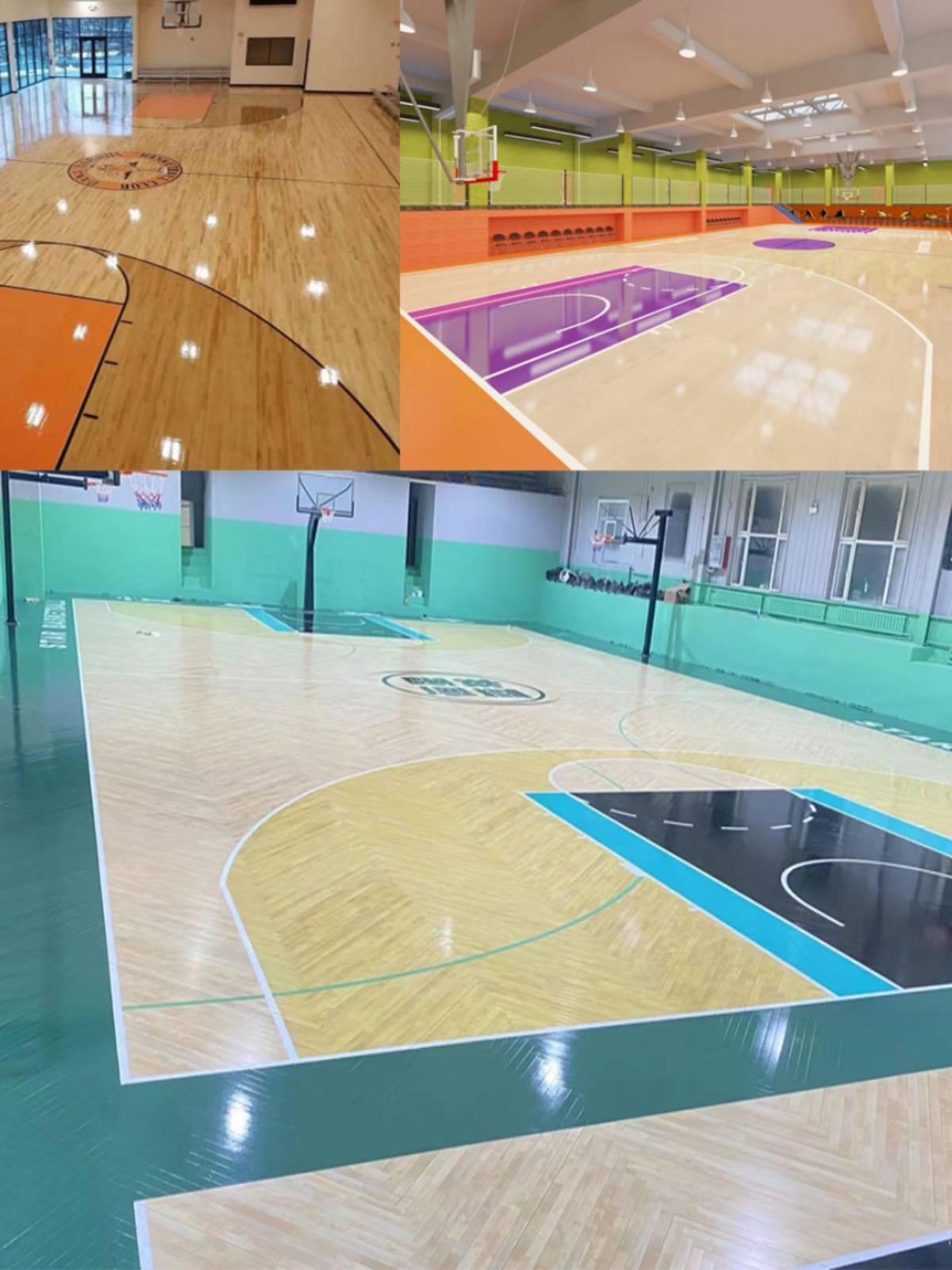 Maple birch sports wooden floor solid wood basketball stadium badminton stadium school gymnasium special floor