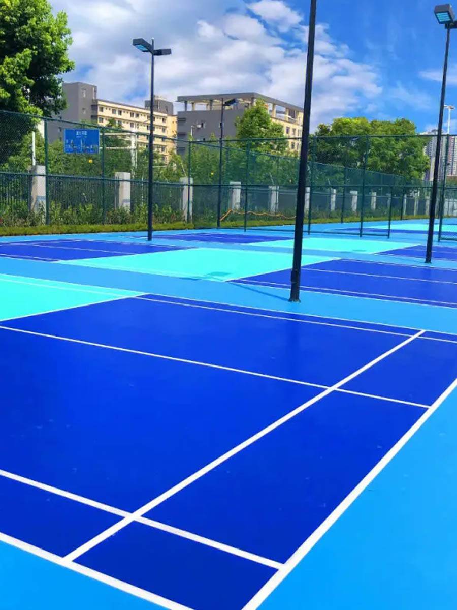 Plastic silicon PU basketball court tennis court feather stadium material flooring outdoor sports field construction maintenance renovation refurbishment