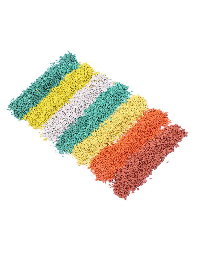 EPDM rubber particle plastic runway ground plastic silicon PU material school park kindergarten boar playground construction