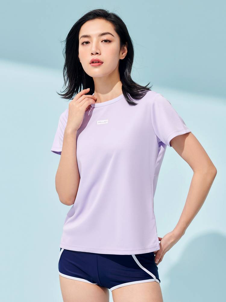 Boxi and 24 sports leisure T -shirts women's thin outdoor mountaineering fast dry clothes men's circles leading the bottom short sleeves