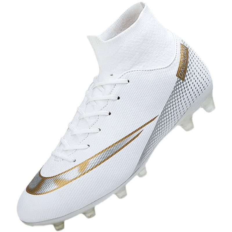 Cristiano Ronaldo new high -top football shoes male and female students broken TF nail adult competition chief training children's straw sneakers