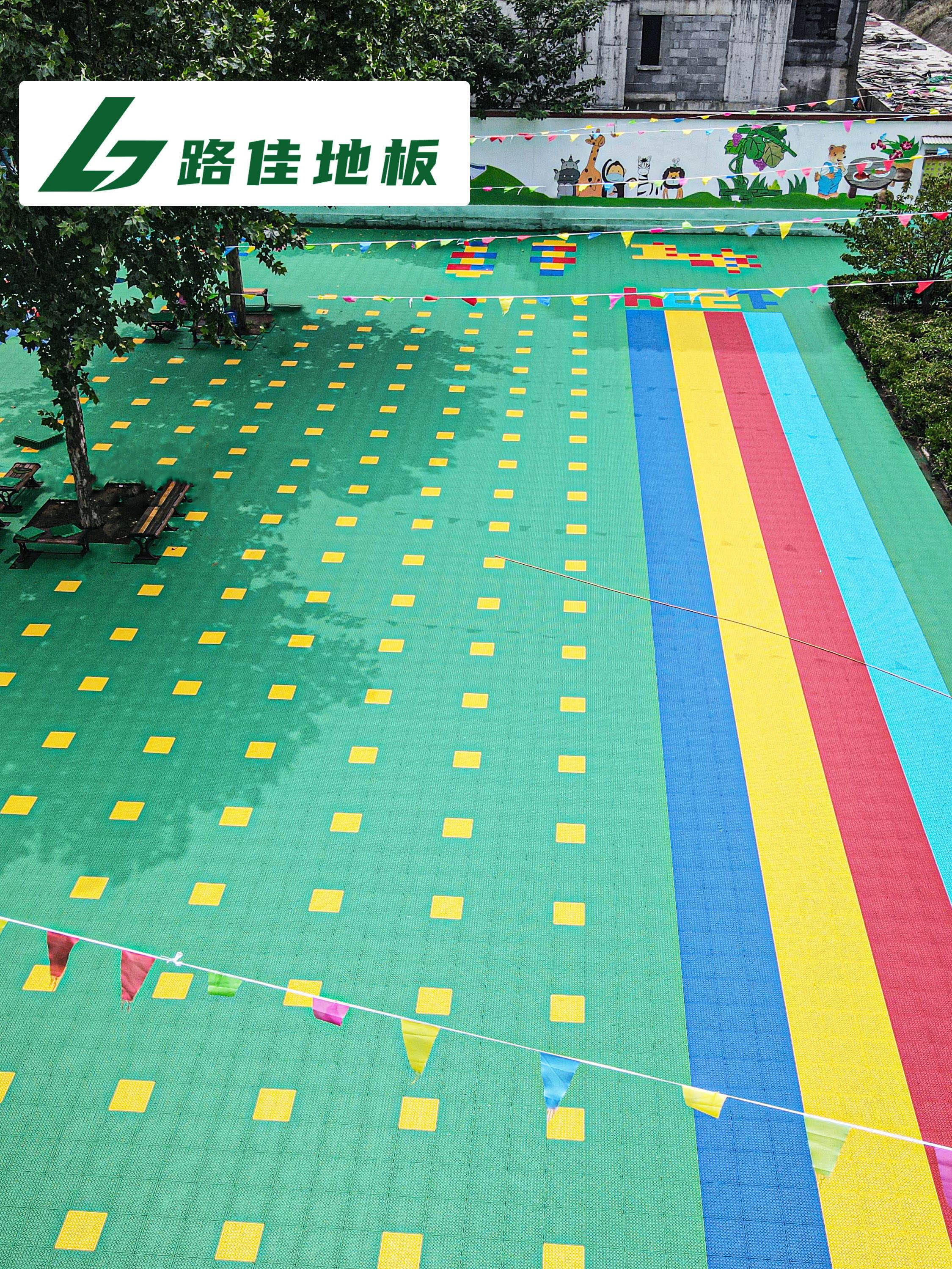 Suspended ground -cushioning outdoor suspended assembly floor plants roller skating plastic basketball court suspended floor