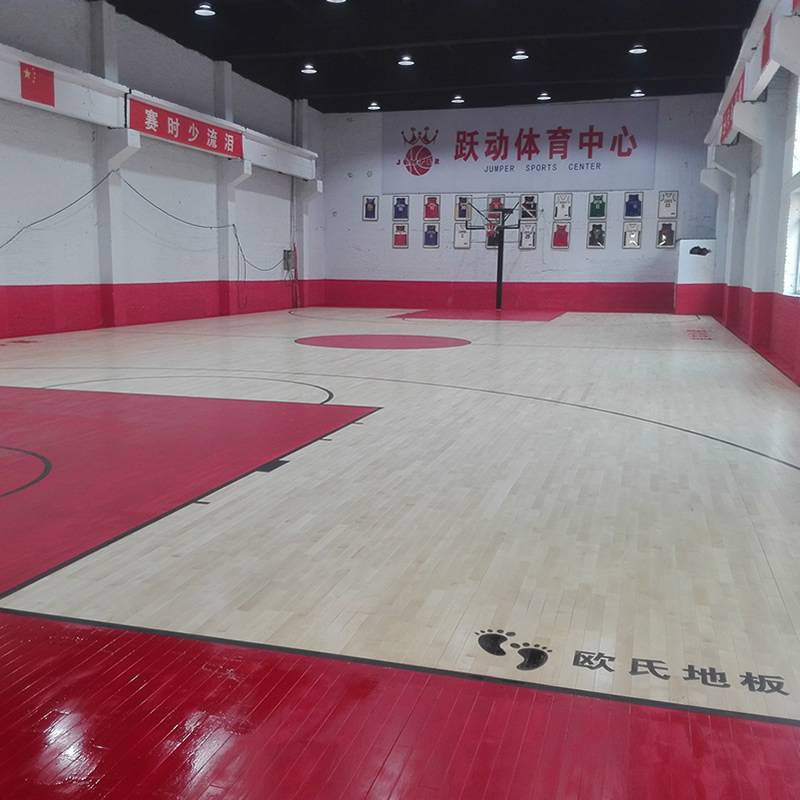 Sportswood floor basketball field, badminton sports hall, skating wood elastic wood sports floor