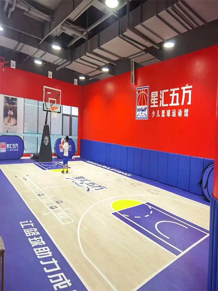 Mamba Basketball Place Plastic Room PVC Sports Flooring Customized Children's Basketball Hall Plastic Plastic Floor