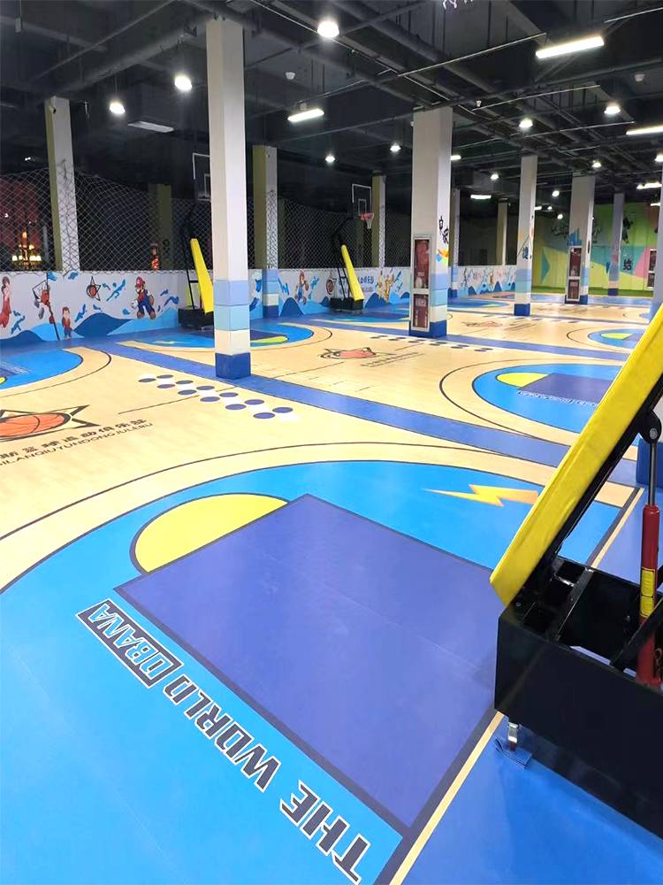 Mamba Basketball Place Plastic Room PVC Sports Flooring Customized Children's Basketball Hall Plastic Plastic Floor