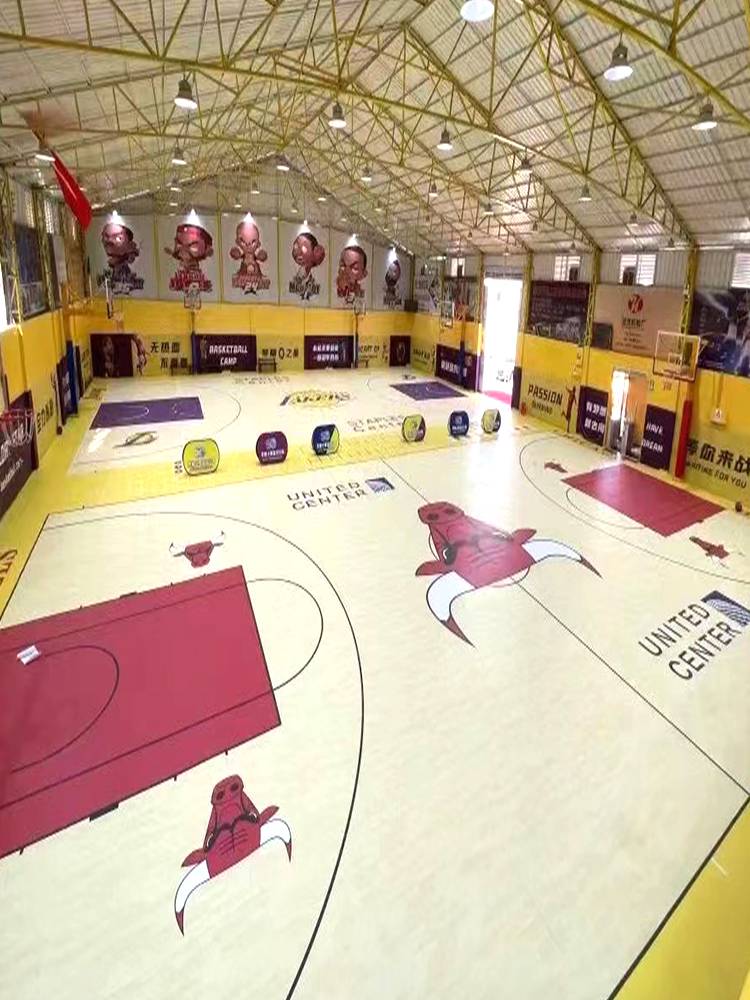 Mamba Basketball Place Plastic Room PVC Sports Flooring Customized Children's Basketball Hall Plastic Plastic Floor