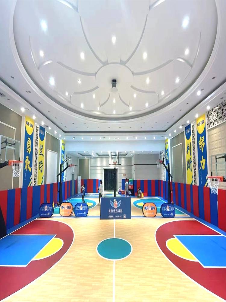 Mamba Basketball Place Plastic Room PVC Sports Flooring Customized Children's Basketball Hall Plastic Plastic Floor