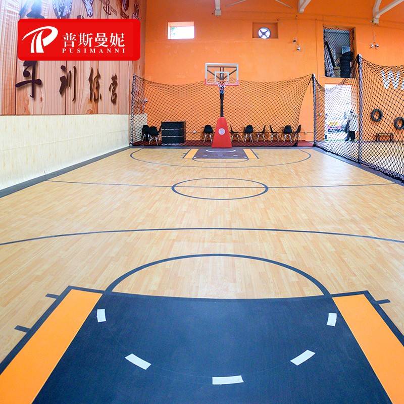 Basketball venue Gel Room special children's basketball hall wood grain PVC plastic sports floor basketball ground glue pad