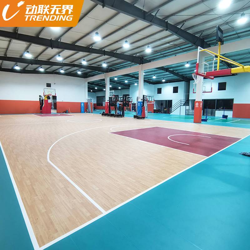 Dynamic Union Unbounded Badminton Pasic Penal Paper Table Tennis Customized Basketball Stadium PVC Sports floor indoor plastic