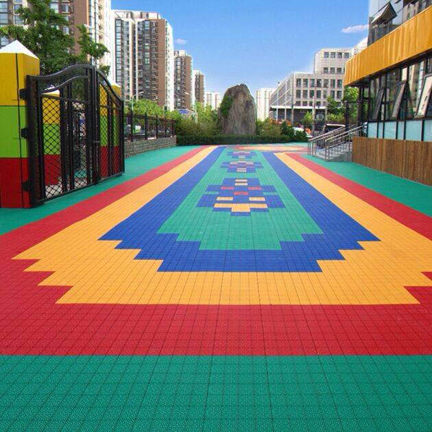 Suspended ground -cushioned garden outdoor suspended assembly floor playground plastic plastic plastic rubber badminton stadium basketball floor