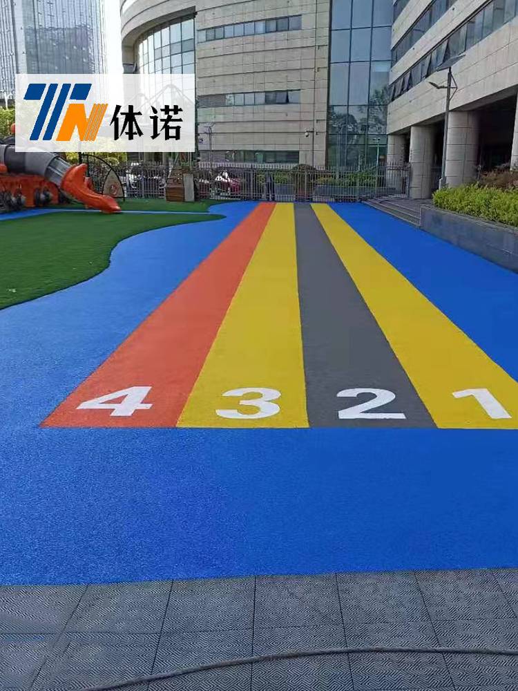 Plastic runway construction granules EPDM basketball court feather venue kindergarten school plastic runway maintenance on the door