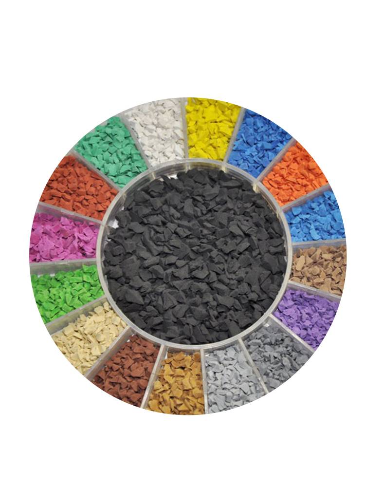 Plastic runway construction granules EPDM basketball court feather venue kindergarten school plastic runway maintenance on the door