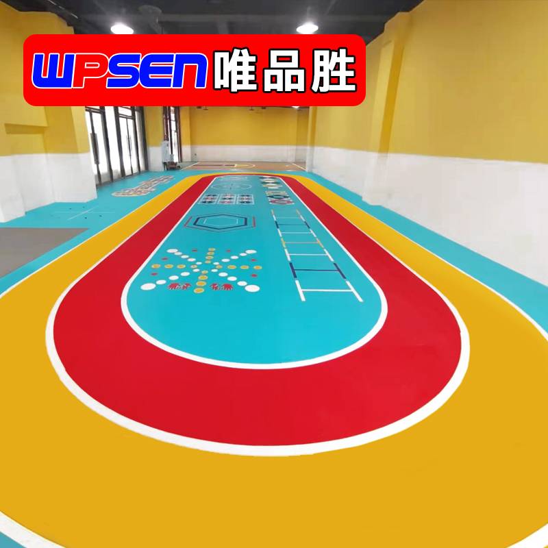 Viplocked Shengyin Sports Plastic Glossoms Trail Sliding Customization Pattern Paper Basketball Stadium Training Sports Floor