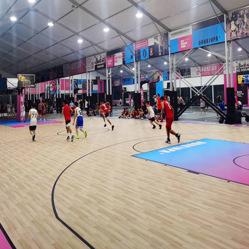 Children's basketball venue gelatin professional basketball hall PVC plastic sports floor indoor basketball ground rubber pad