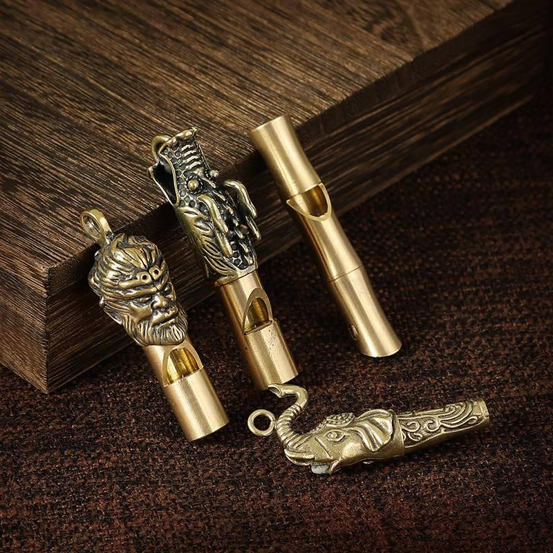 Pure Bronze Exit keychain State Bamboo Fair Light Light Noodles Survival Competition Judge Toning Outdoor Products