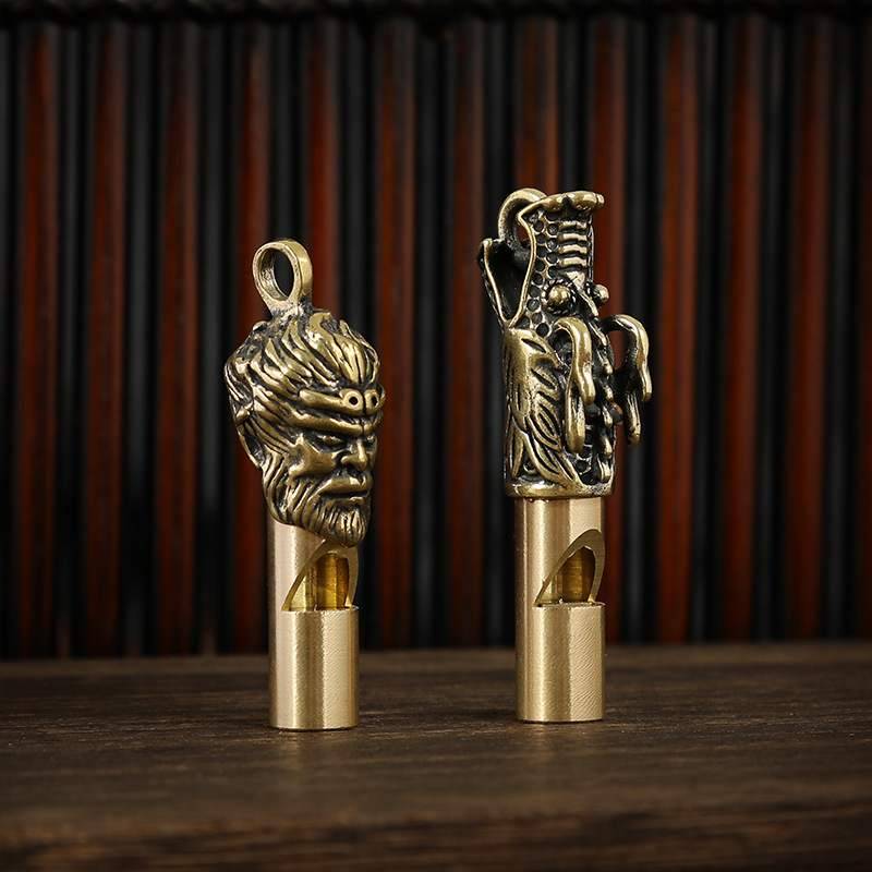 Pure Bronze Exit keychain State Bamboo Fair Light Light Noodles Survival Competition Judge Toning Outdoor Products