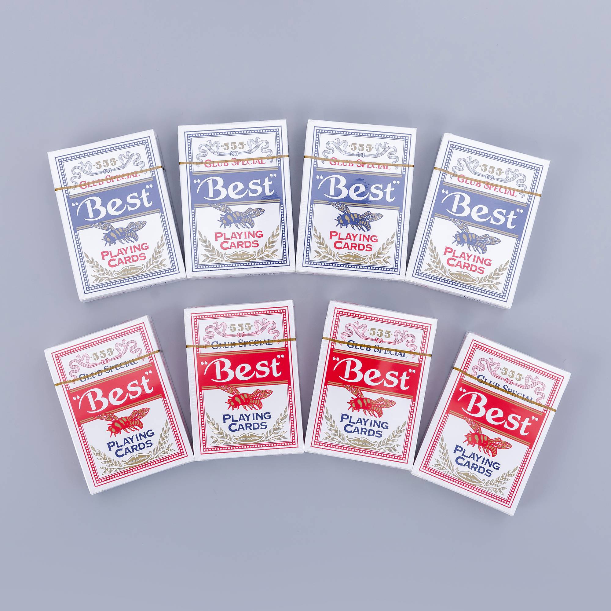 Hold'em small honey bee brand wide brand blue core paper Baccarat dedicated to the entire 12 pairs of 