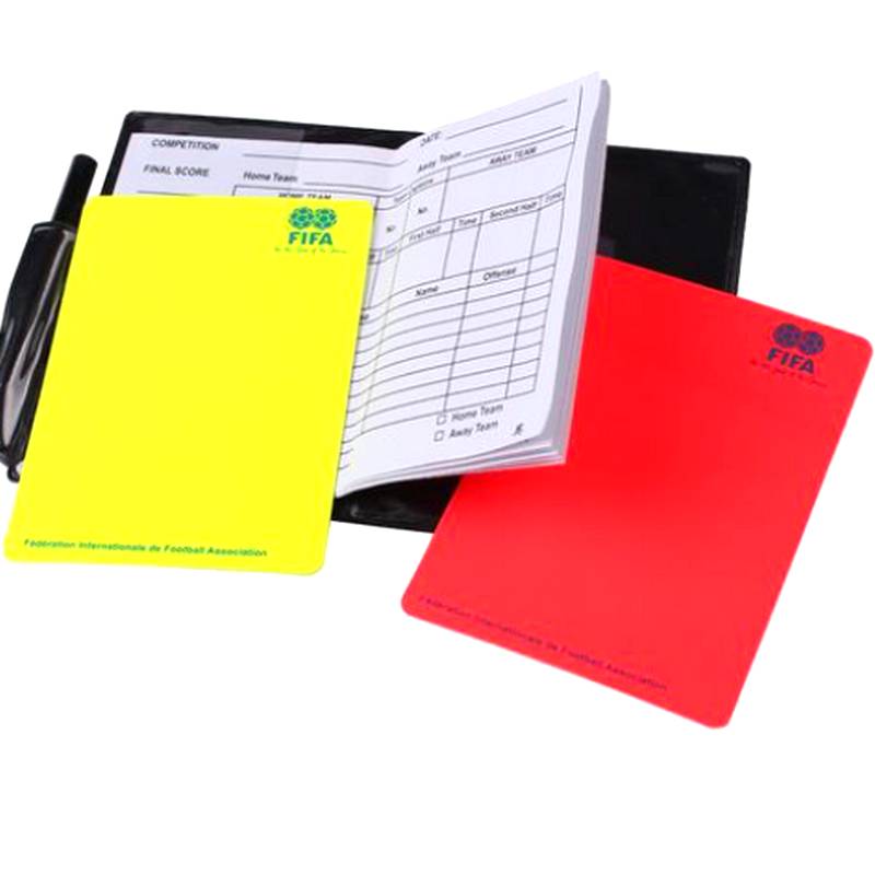  football competition referee coach supplies red and yellow card pick -up side flagmail flag