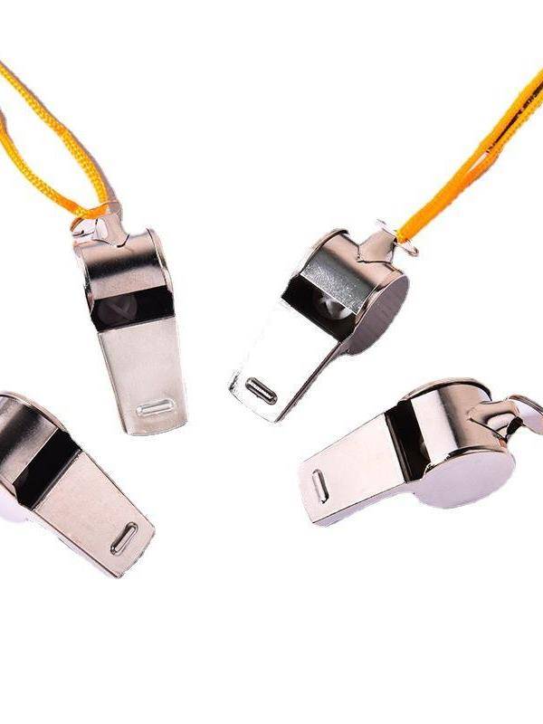 Arbitrator ' s stainless steel whistling metal whistling sports supplies tied