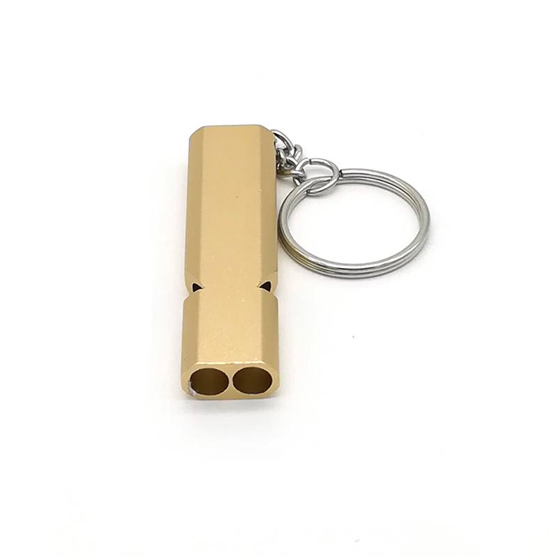 Outdoor aluminum alloy whistle disaster Self -rescue whistle two -hole explosion sports competition referee whistle whistle
