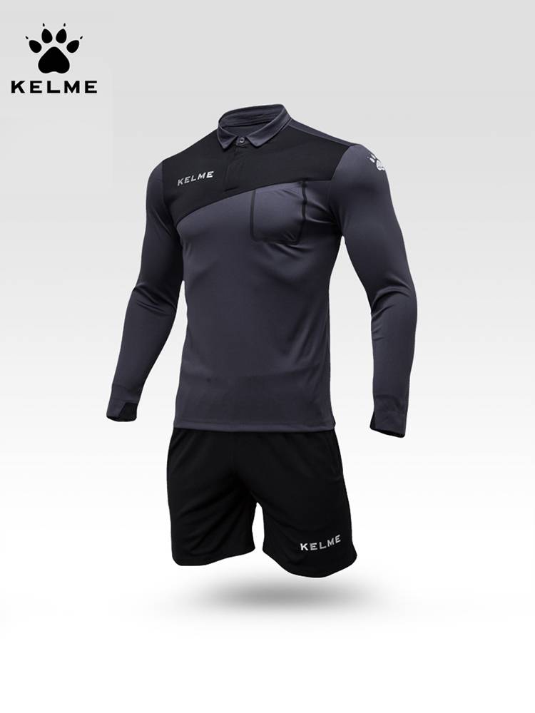 Kelme Carl American genuine referee serving men's football training competition referee POLO shirt sports suit