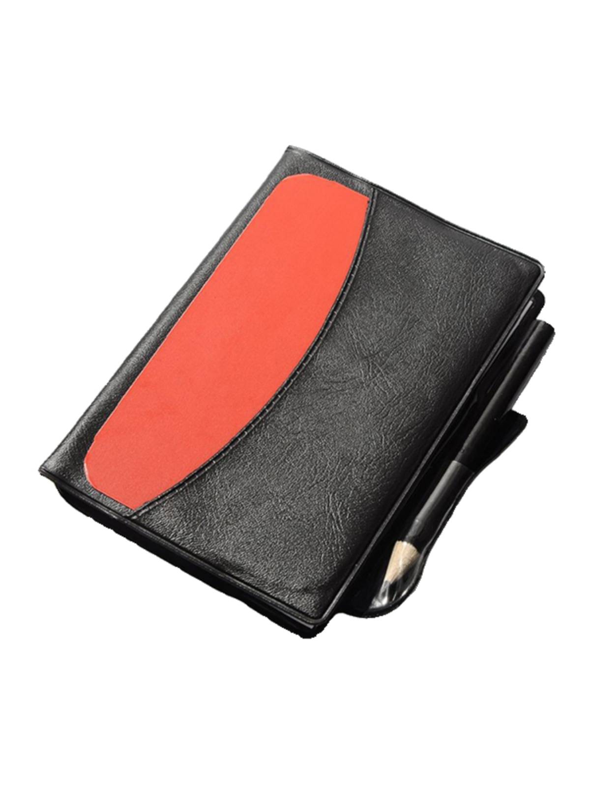 Soccer red yellow card, record book of the red yellow gamer with leather and pens