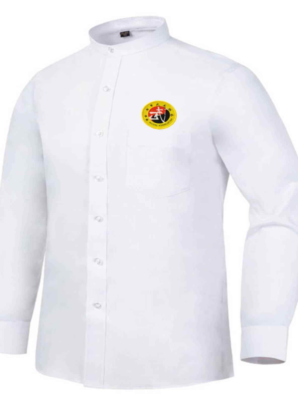 Martial arts Sanda referee takes short -sleeved white shirt martial arts association referee shirts of martial arts martial arts martial arts to stand up to stand up the neck short sleeve
