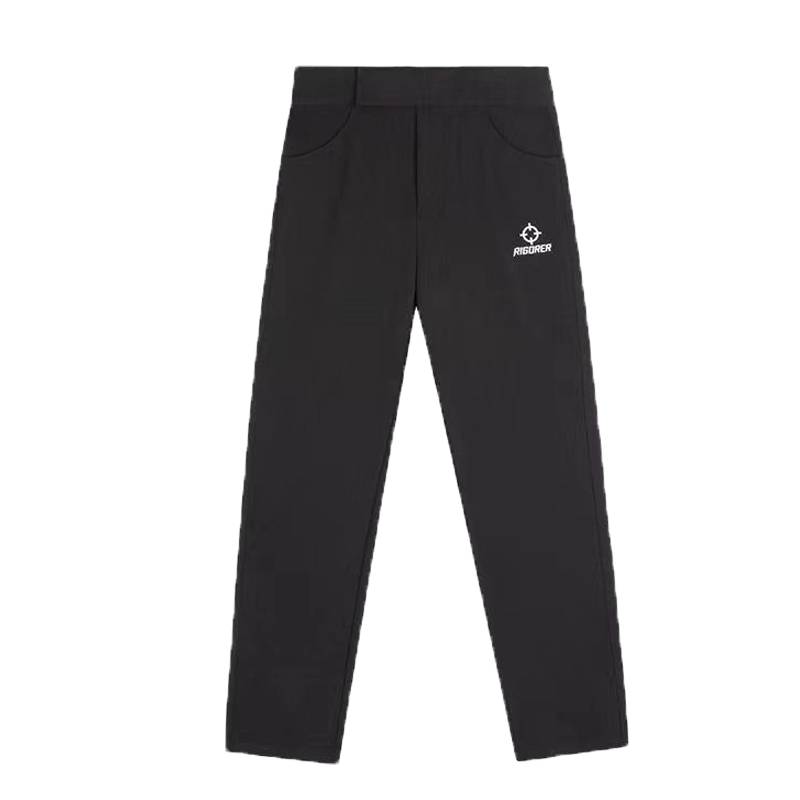 Genuine Persistent New Truth Pants High -waisted Embroidery Writing Volume Free Belt [The same model of Guangdong League] Spring and summer thin