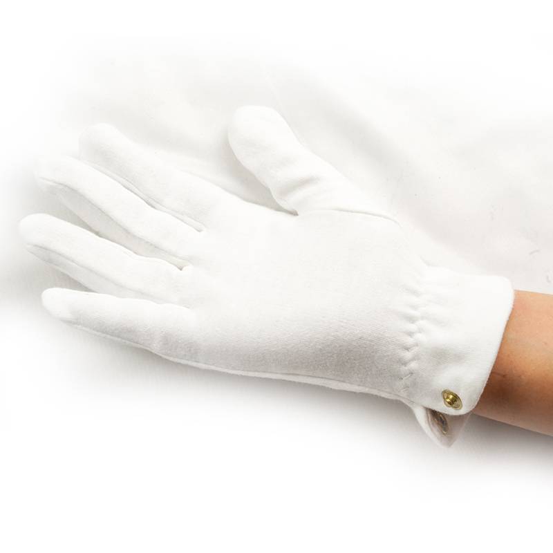Billiards referee gloves Chinese British -style American ruling referee dedicated polyester cotton three -band ceremonial white gloves