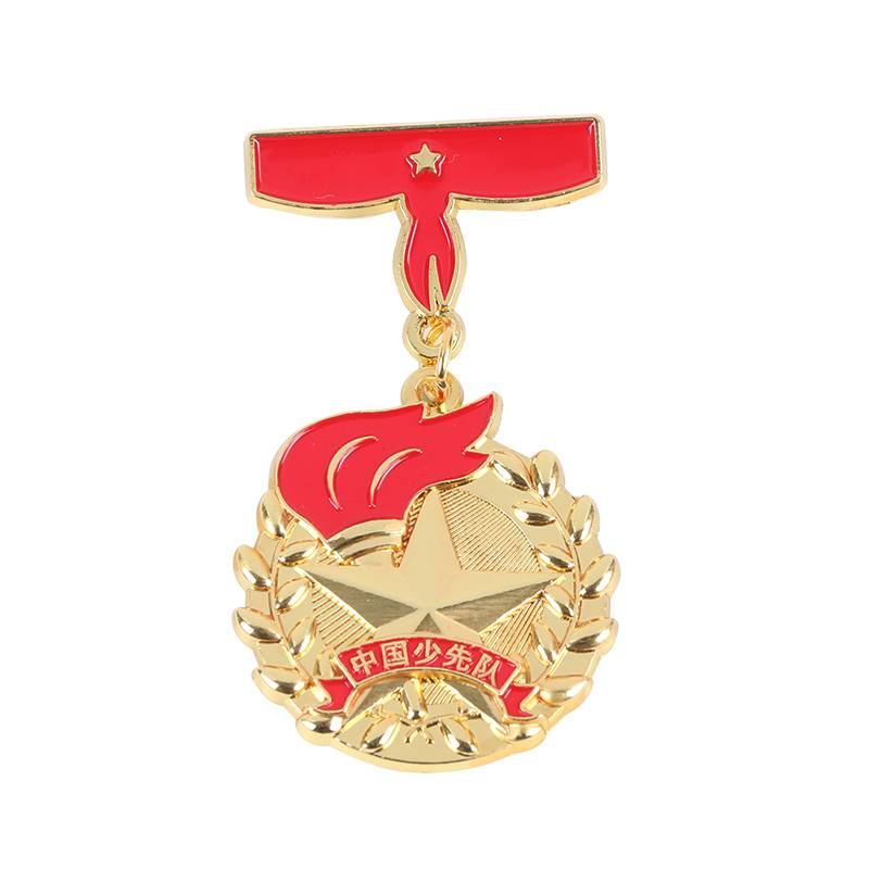 Shao Pioneer Red Scarf Medal One Star Two -Star Samsung Four -Star Five -Star zinc A zinc alloy anti -rust non -fading gift box