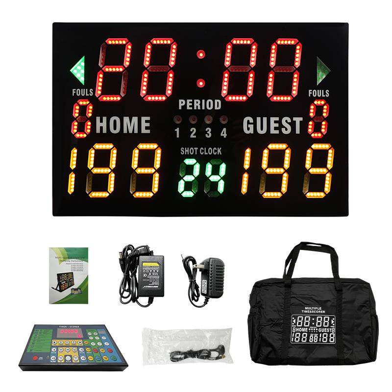 Basketball electronic scoring card can charging large -screen ballball competition special LED scoring device referee products